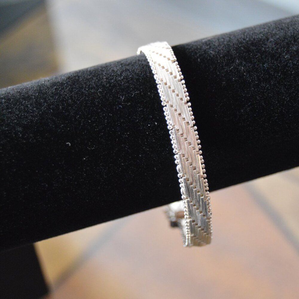 Elegant sterling silver chain bracelet, 7" - Picture 5 of 7